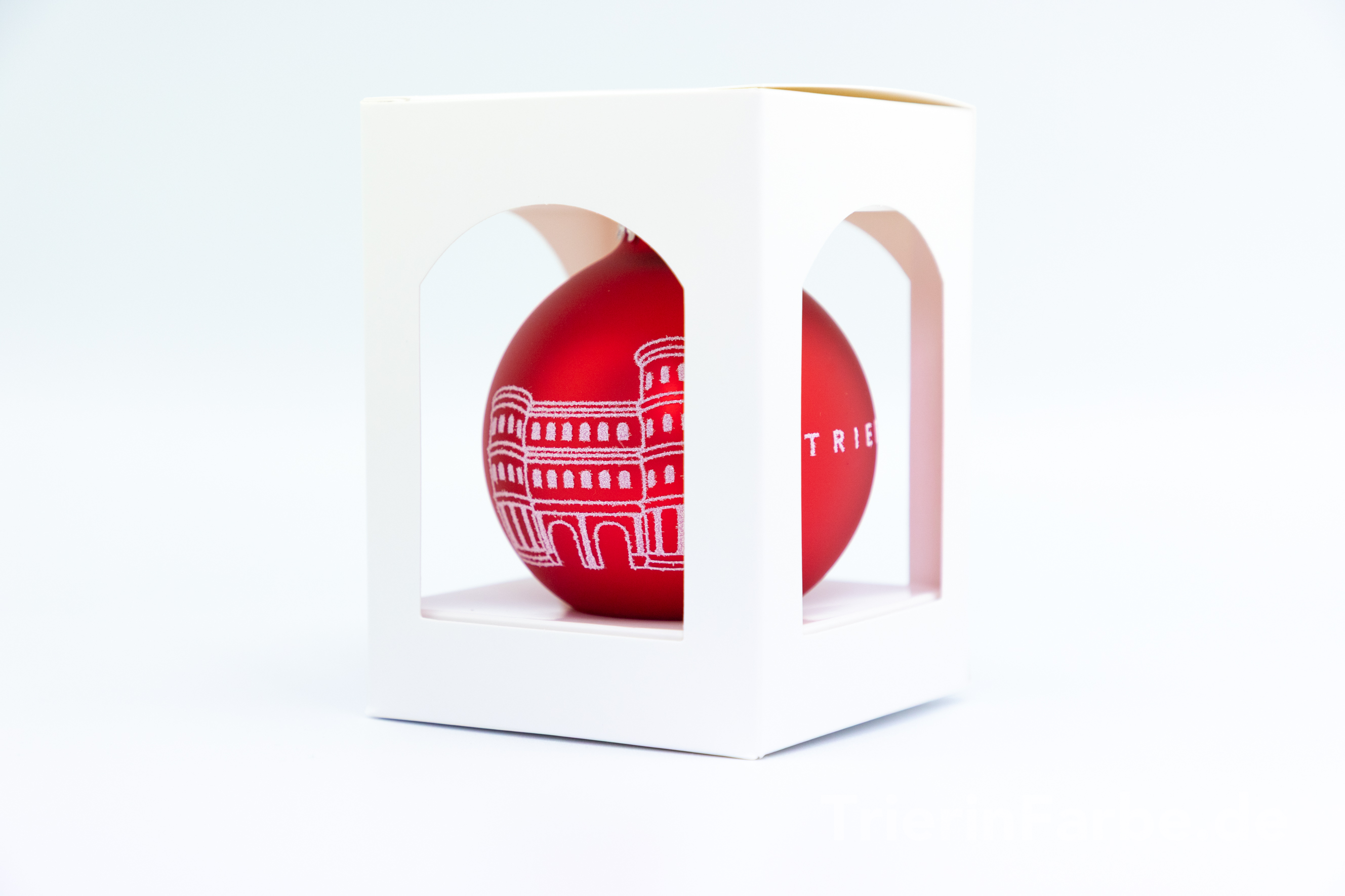 Christbaumkugel "Trier Porta Nigra", rot